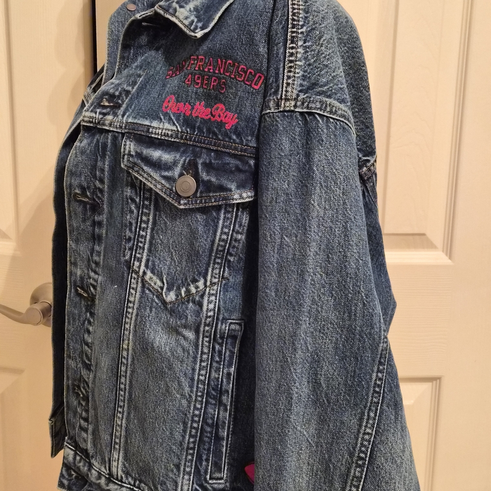 American Eagle Outfitters Denim NFL San Fransico 49er's Jacket - Picture 7 of 13